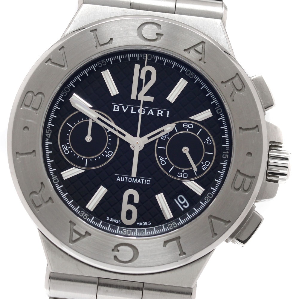 ★保 ブルガリ ディアゴノ クロノグラフ DG40SCH メンズ 【中古】