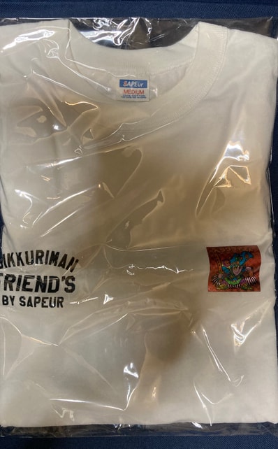 SAPEur x ビックリマン ロングTシャツ 白 ヘラクライスト(赤)