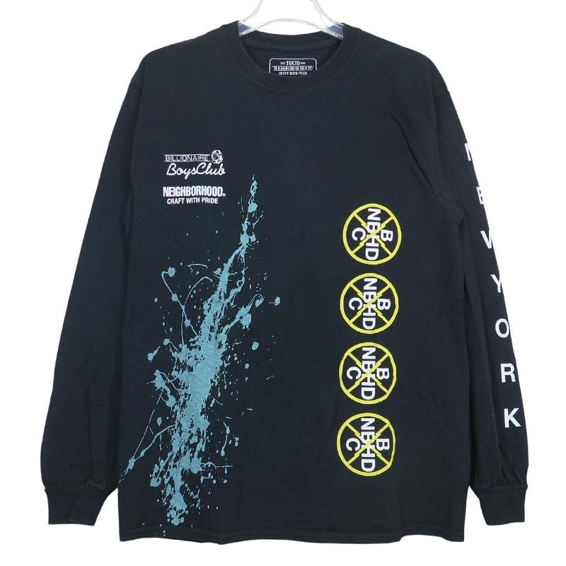 NEIGHBORHOOD ネイバーフッド x BILLIONAIRE BOYS CLUB ビリオネアボーイズクラブ 18AW BBC.L-1/C-TEE.LS ロングスリーブ Tシャツ ロンT カットソー ブラック サイズM