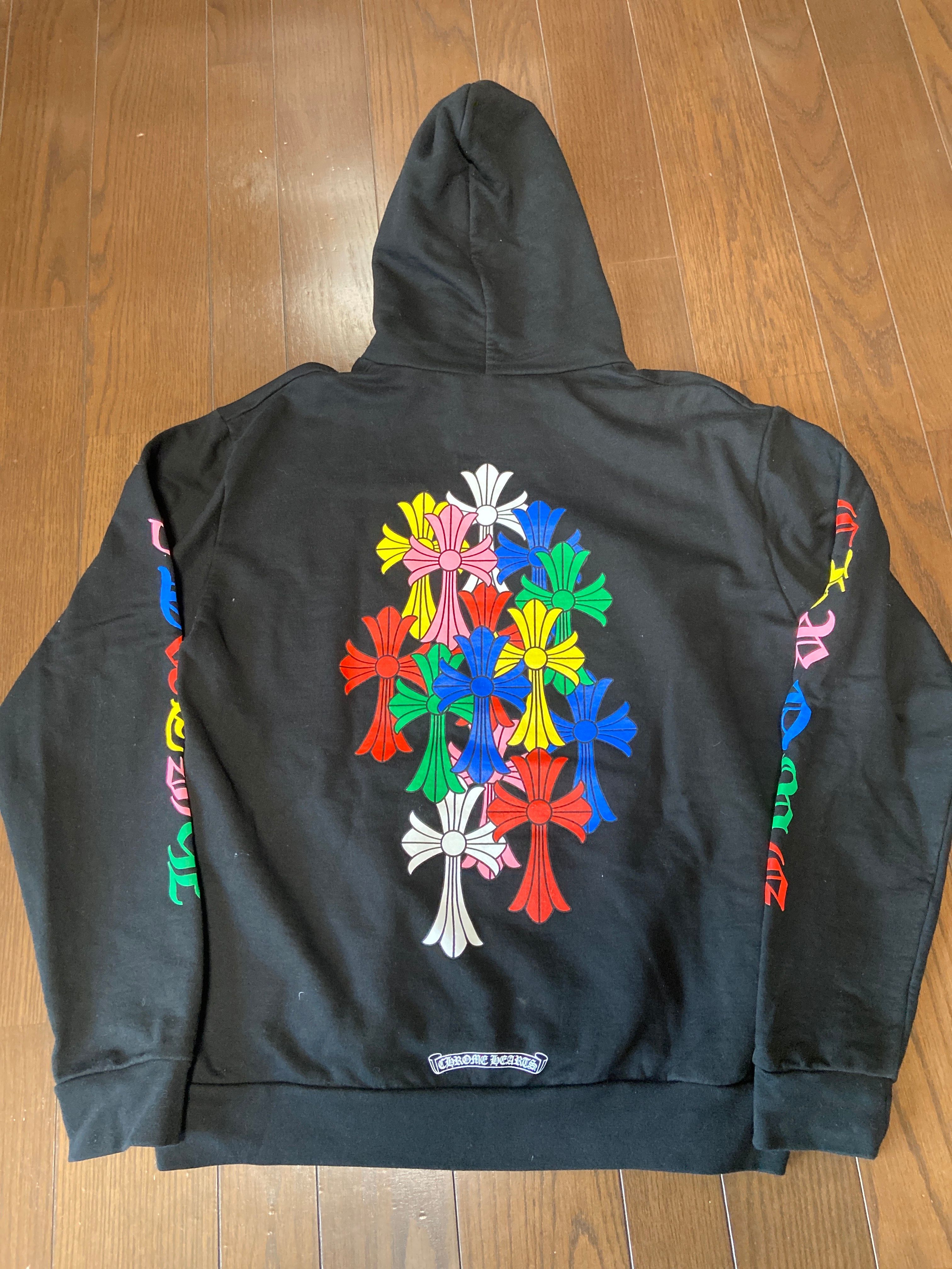 Chrome Hearts Multi Color Cross Cemetery Pullover Hoodie "Black"
