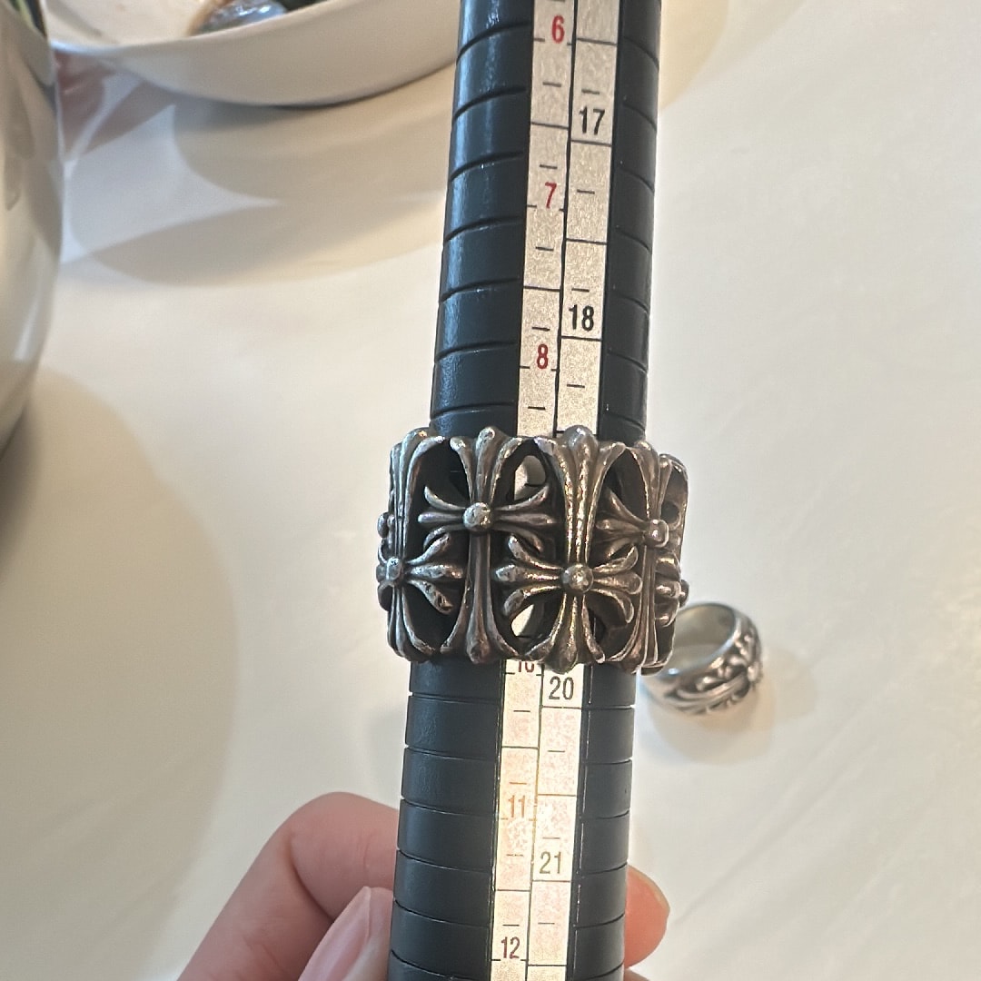 クロムハーツ クラシックダブルフローラルクロスリングV2 