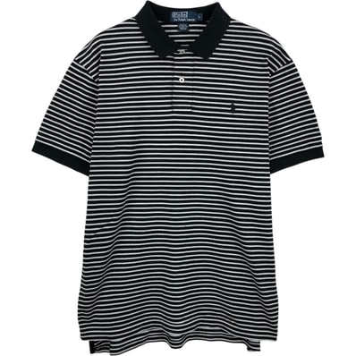 古着 ラルフローレン Ralph Lauren POLO by Ralph Lauren 半袖 ボーダー ポロシャツ メンズL相当/eaa375783