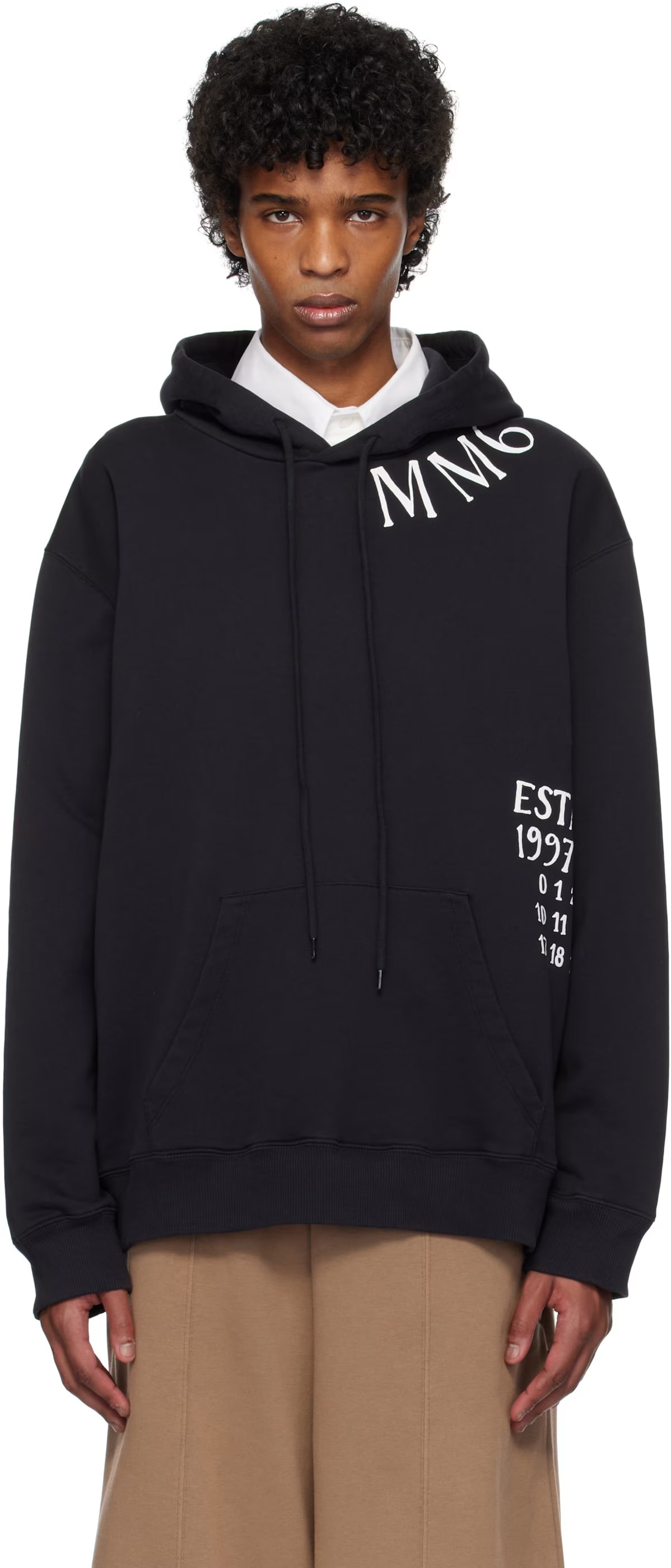 新品 MM6 Maison Margiela メゾンマルジェラ Logo Hoodie エムエムシックス メゾンマルジェラ ロゴフーディ