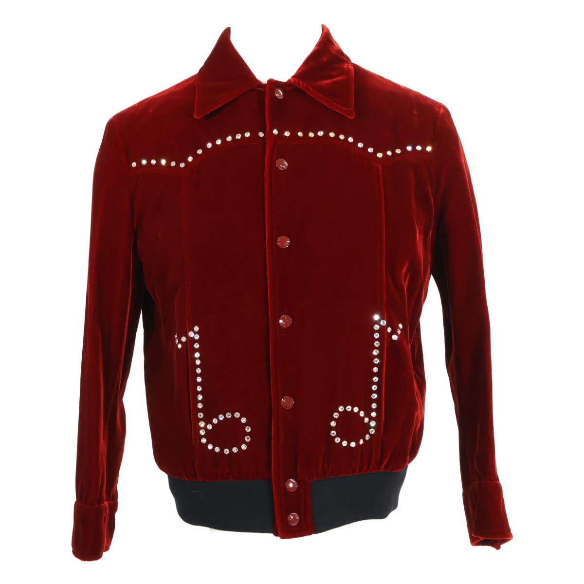 サンローランパリ 新品未使用 国内正規 エディ期 437853 ミュージカルノート ベルベット テディジャケット 46