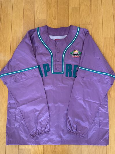 Supreme Snap-Off Sleeve L/S Baseball Top "Purple"