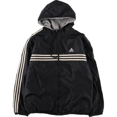 古着 90~00年代 アディダス adidas リバーシブル バックロゴ 中綿パーカー パファージャケット メンズM相当/eaa598586