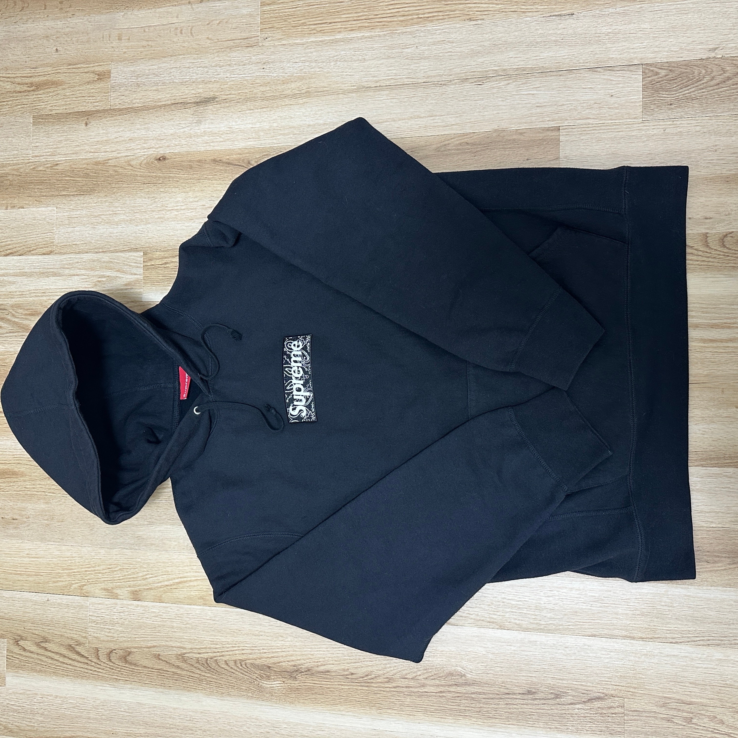 Supreme Bandana Box Logo Hooded Sweatshirt "Black"