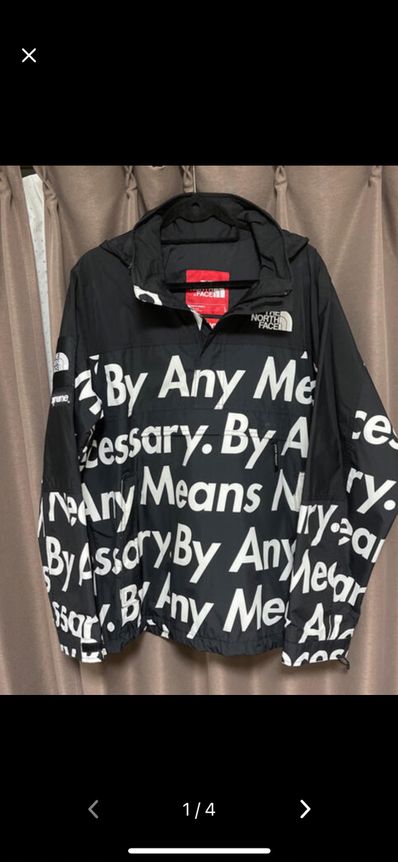 Supreme x The North Face Bleached Denim Print Mountain Jacket "Indigo"