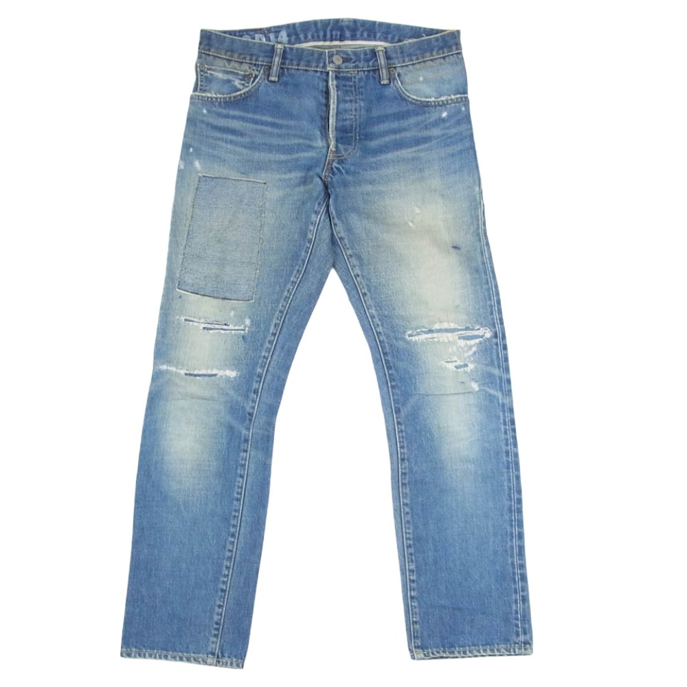 VISVIM ビズビム デニムパンツ 18SS 0118105005029 SOCIAL SCULPTURE 10 DAMAGED 14 ダメージ デニム パンツ インディゴブルー系 34【中古】