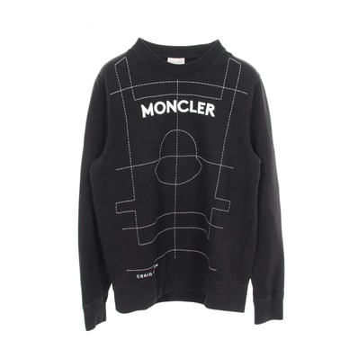 モンクレール MONCLER MONCLER GENIUS 5 CRAIG GREEN ロゴ刺繍 スウェット 衣料品 トップス コットン メンズ ブラック系 【中古】