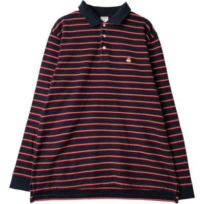 古着 ブルックスブラザーズ Brooks Brothers 346 ボーダー柄 長袖 ポロシャツ メンズXL相当/eaa619251