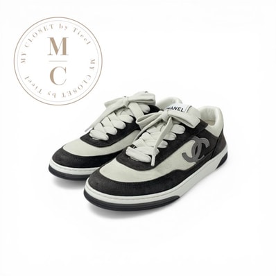 シャネル CHANEL スニーカー 靴 シューズ スエード グレー ココマーク