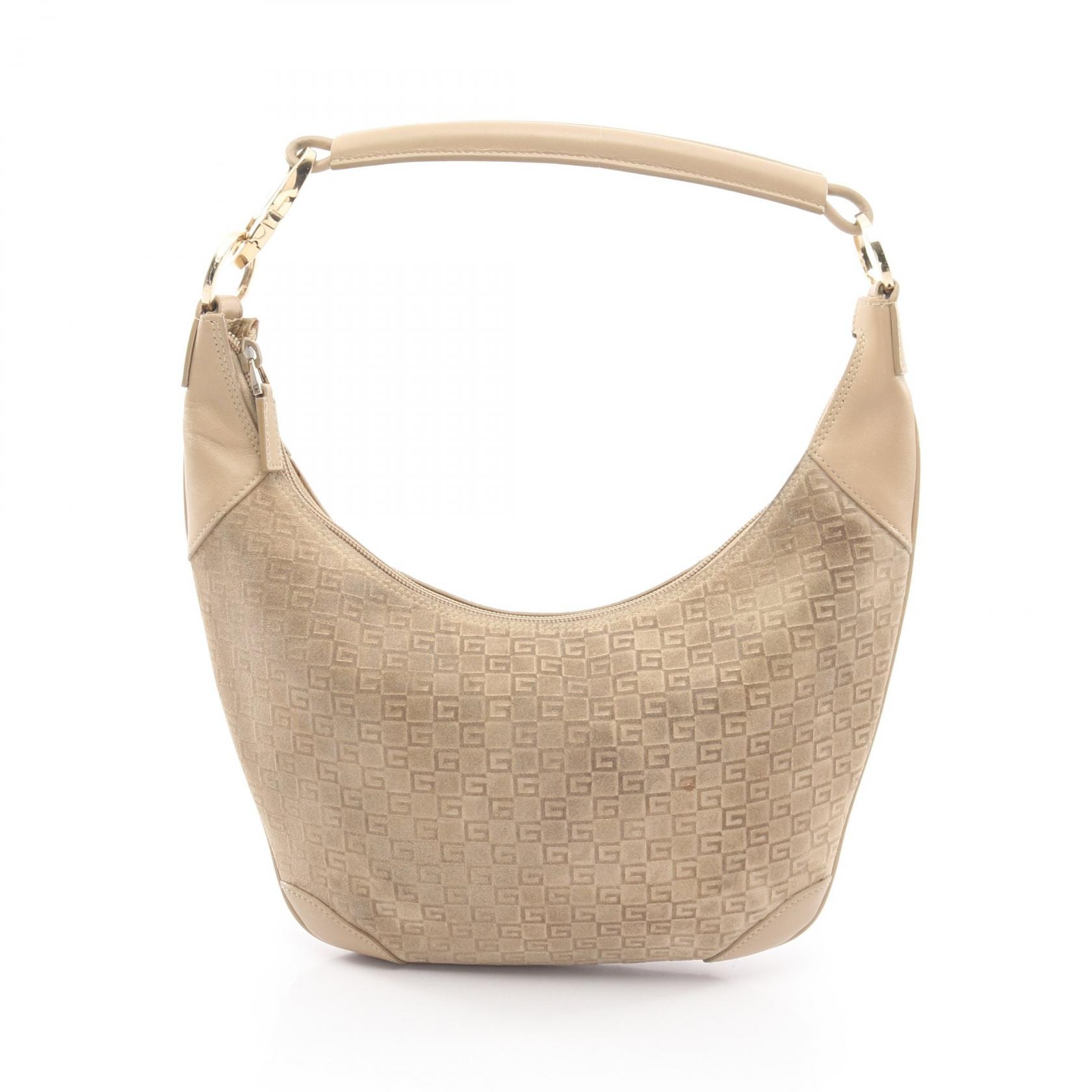グッチ GUCCI G柄 ショルダーバッグ バッグ スウェード レザー レディース ベージュ系 001 4158 【中古】