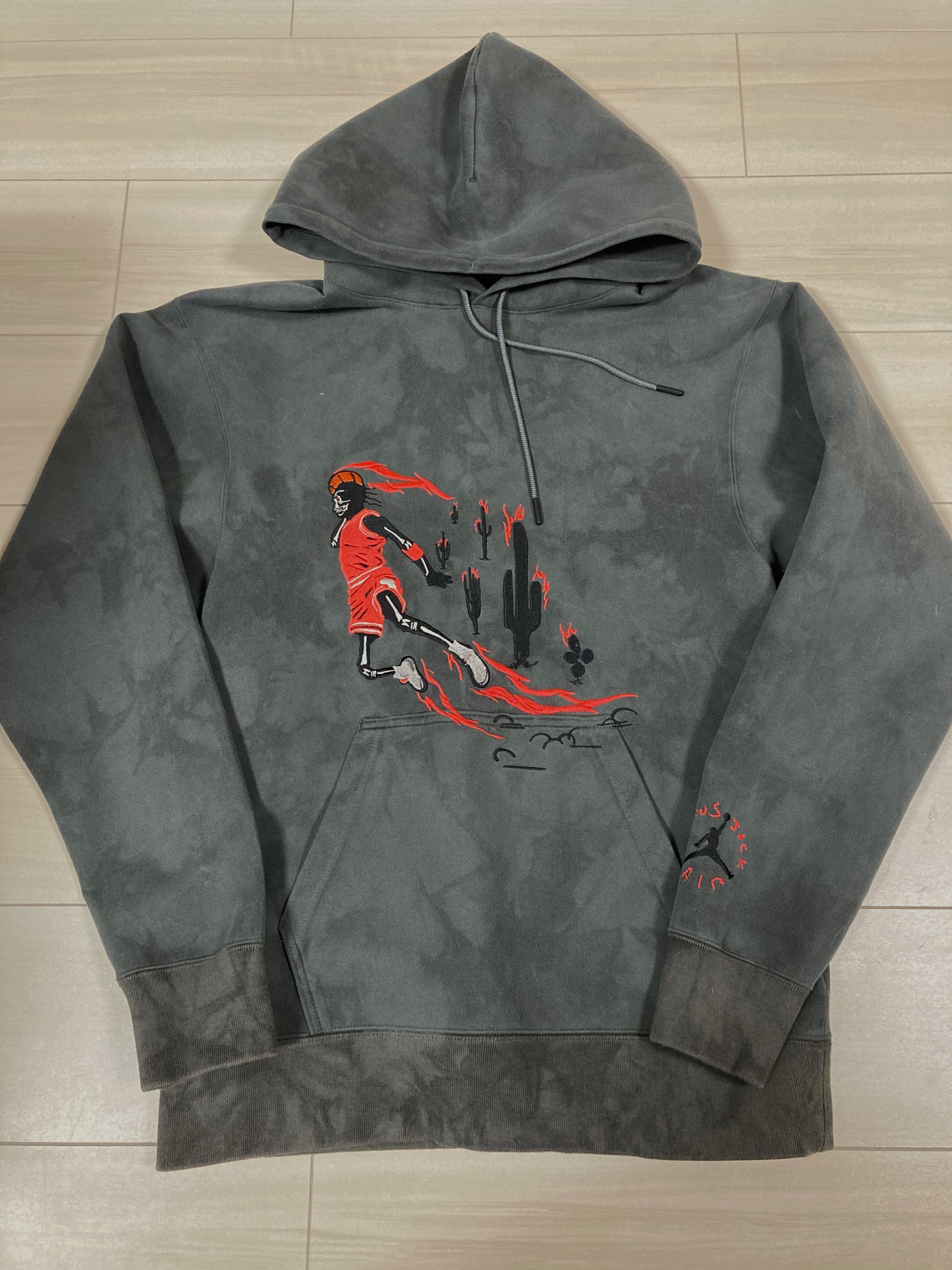 Air Jordan x Travis Washed Suede Hoodie "Grey"
