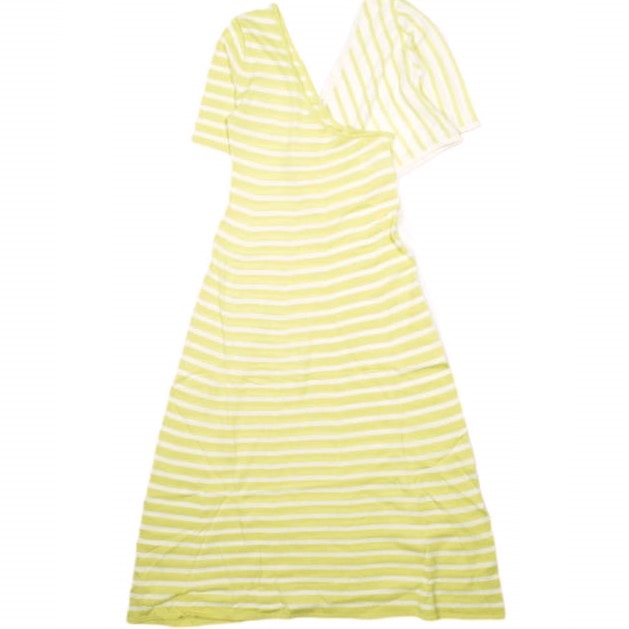 新品 TAN タン 22SS 日本製 コンビボーダー ニットロングワンピース TN22SS021 Free CREAM YELLOW ドレス トップス g23074