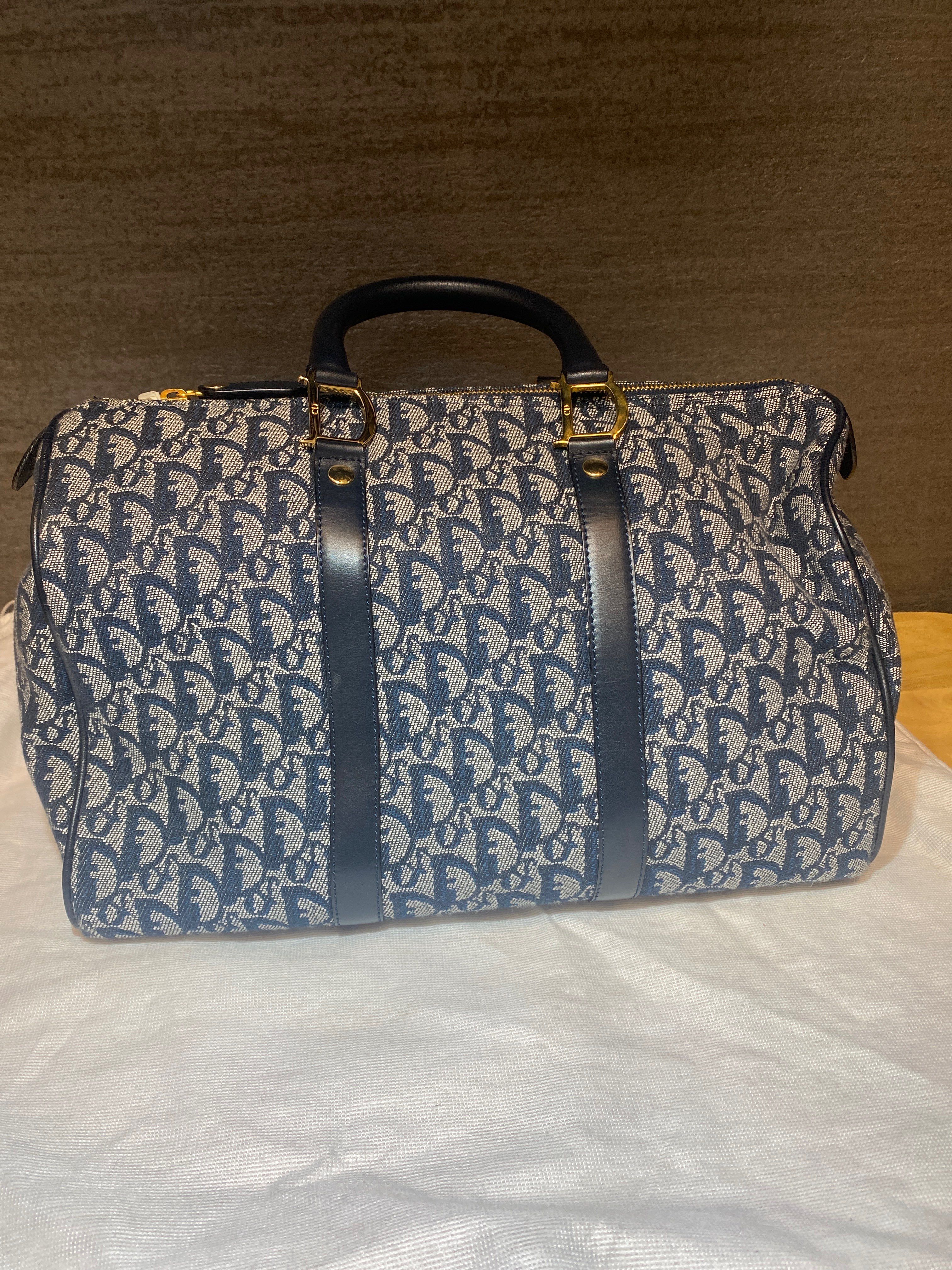 Dior Trotter Mini Boston Handle Bag "Navy"