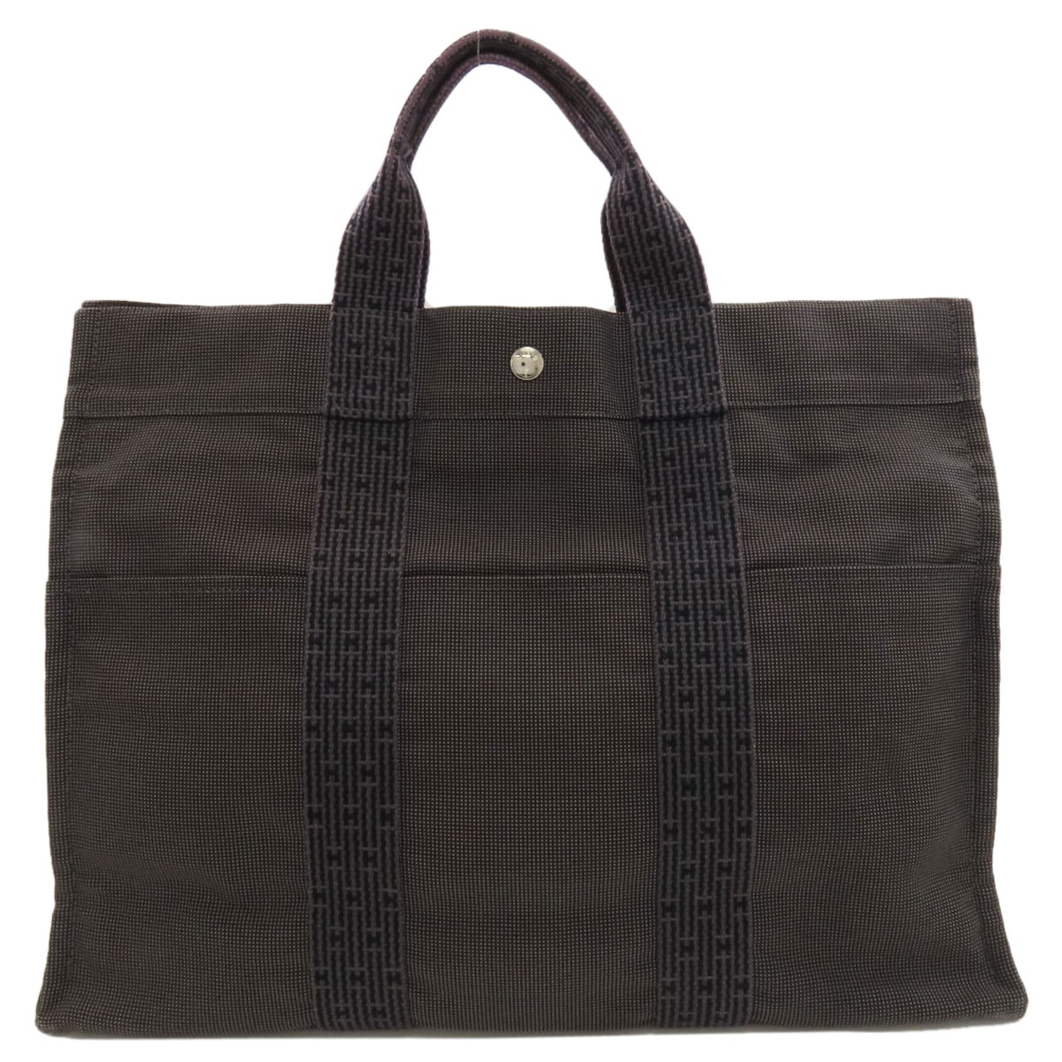 HERMES エルメス エールライントートMM ハンドバッグ キャンバス レディース [中古]