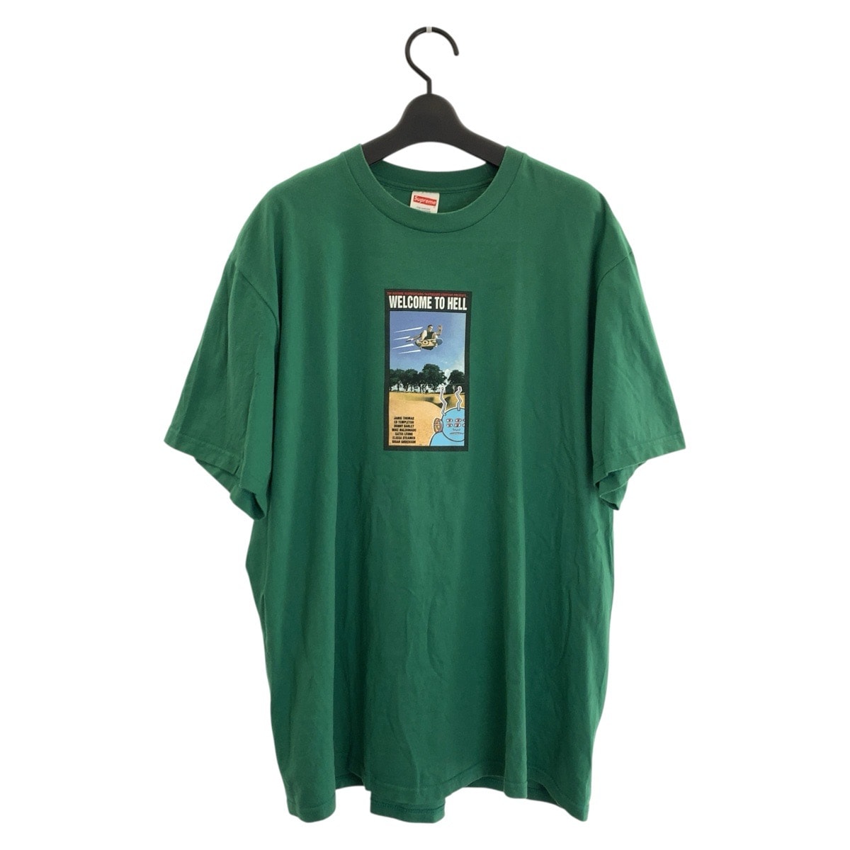 Supreme シュプリーム Welcome To Hell サイズXL グリーン コットン 半袖Tシャツ クルーネック 604008 【中古】