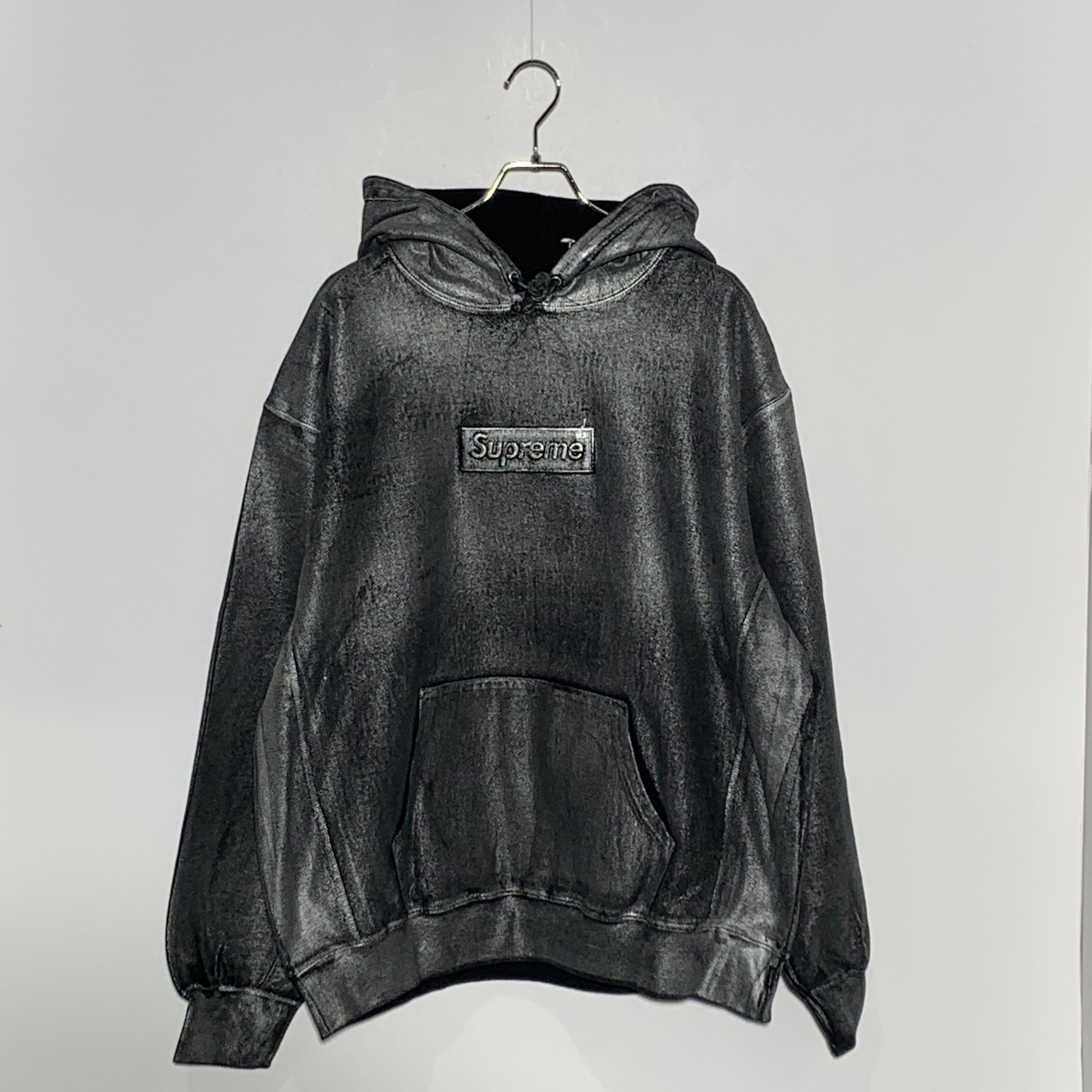 Supreme x MM6 Maison Margiela Foil Box Logo Hooded Sweatshirt "Black"