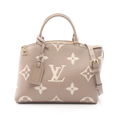 ルイ・ヴィトン LOUIS VUITTON プティ パレPM 2WAY ハンドバッグ バッグ レザー モノグラム・アンプラント トゥルトレールクレーム レディース ベージュ系 M58914 【中古】