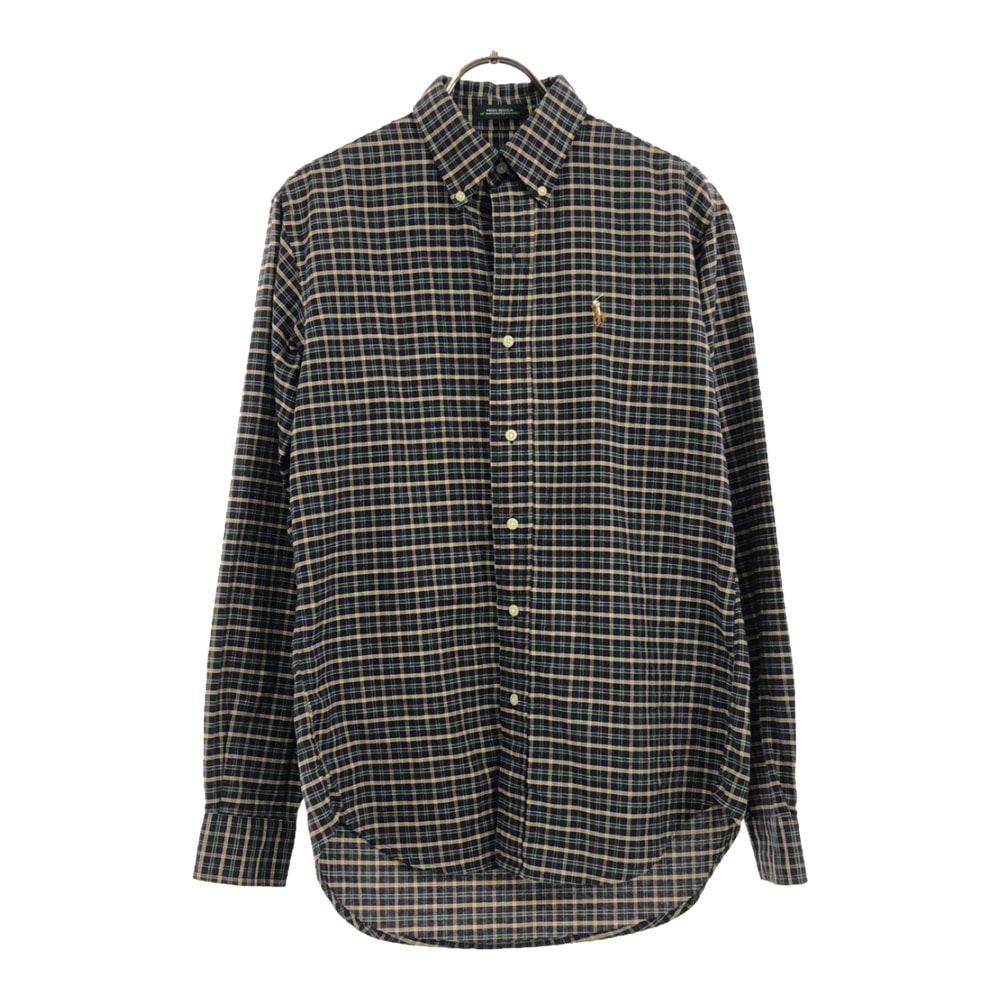Polo by Ralph Lauren ポロバイラルフローレン 80s USA製 ヴィンテージ ボーイズ規格 緑タグ チェック柄 長袖 ボタンダウンシャツ L
