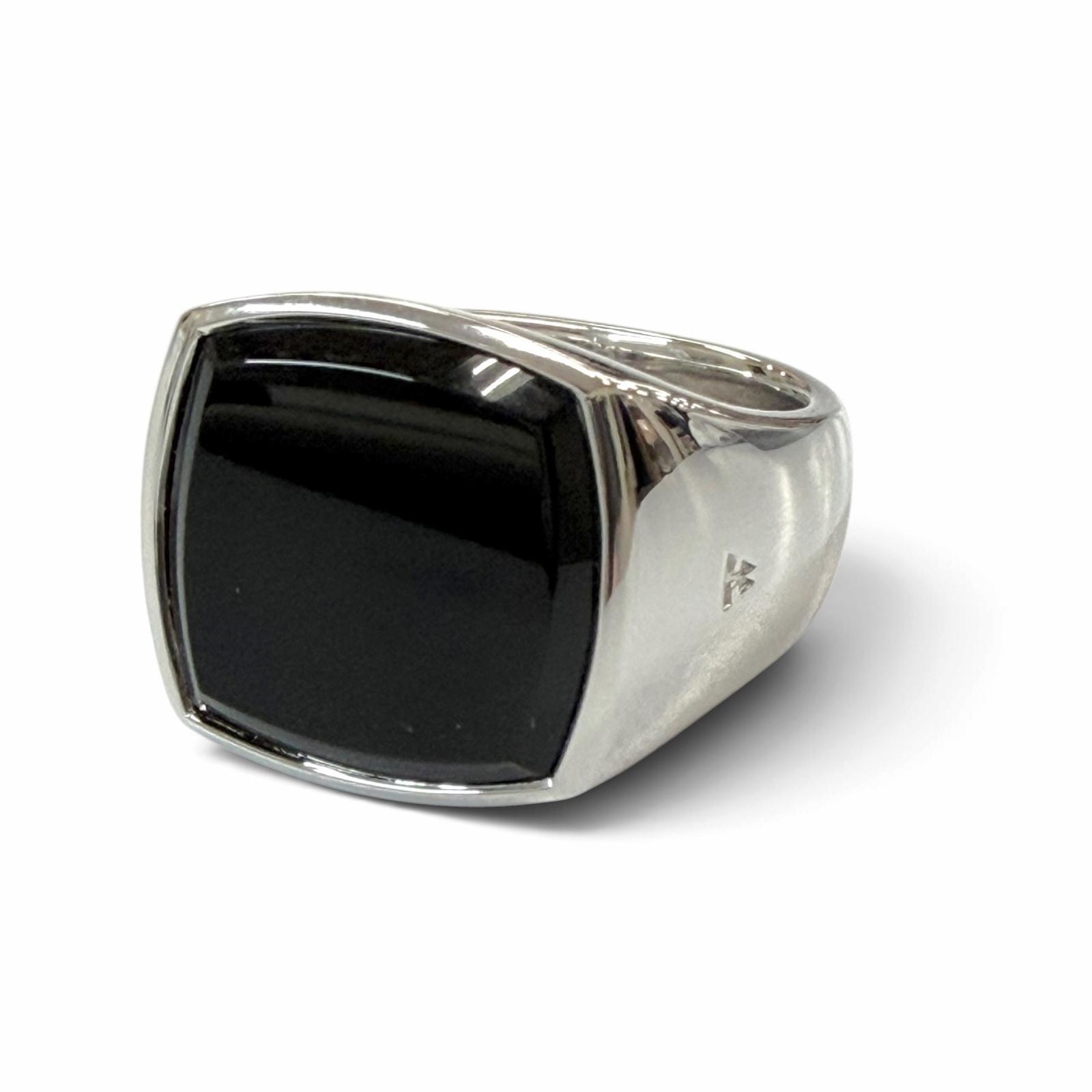 極美品 トムウッド リング 指輪 Cushion Black Onyx 60