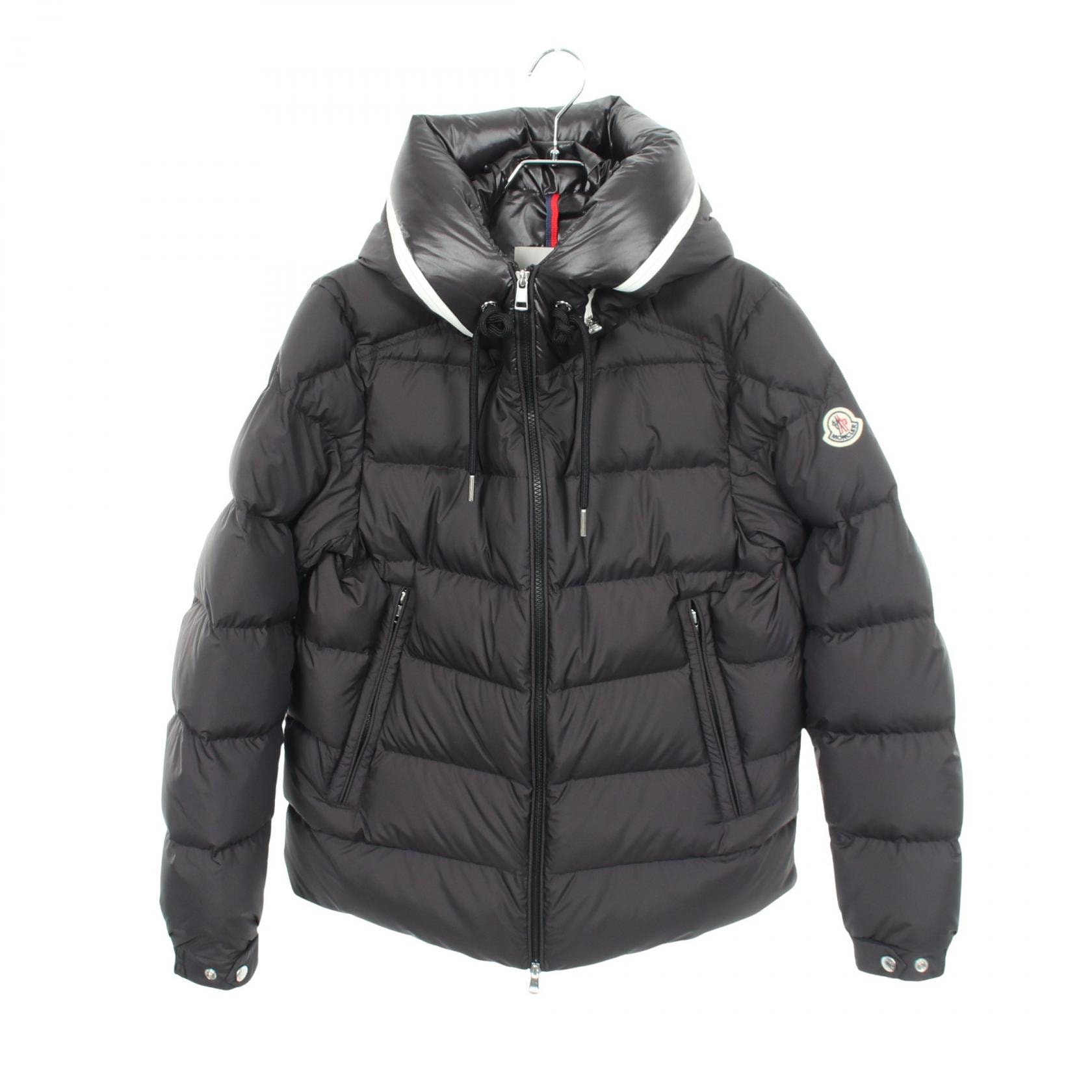 モンクレール MONCLER CARDERE フード付き ダウンジャケット 衣料品 アウター ポリエステル メンズ ブラック系 1A00182 【中古】