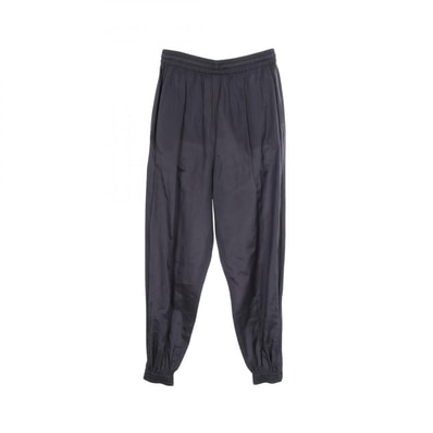 プラダ PRADA 三角プレート パンツ 衣料品 ボトムス シルク レディース ネイビー系 P297F 【中古】