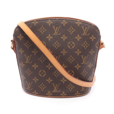 ルイ・ヴィトン LOUIS VUITTON ドルーオ モノグラム ショルダーバッグ バッグ PVCコーティングキャンバス レザー レディース ブラウン系 M51290 【中古】