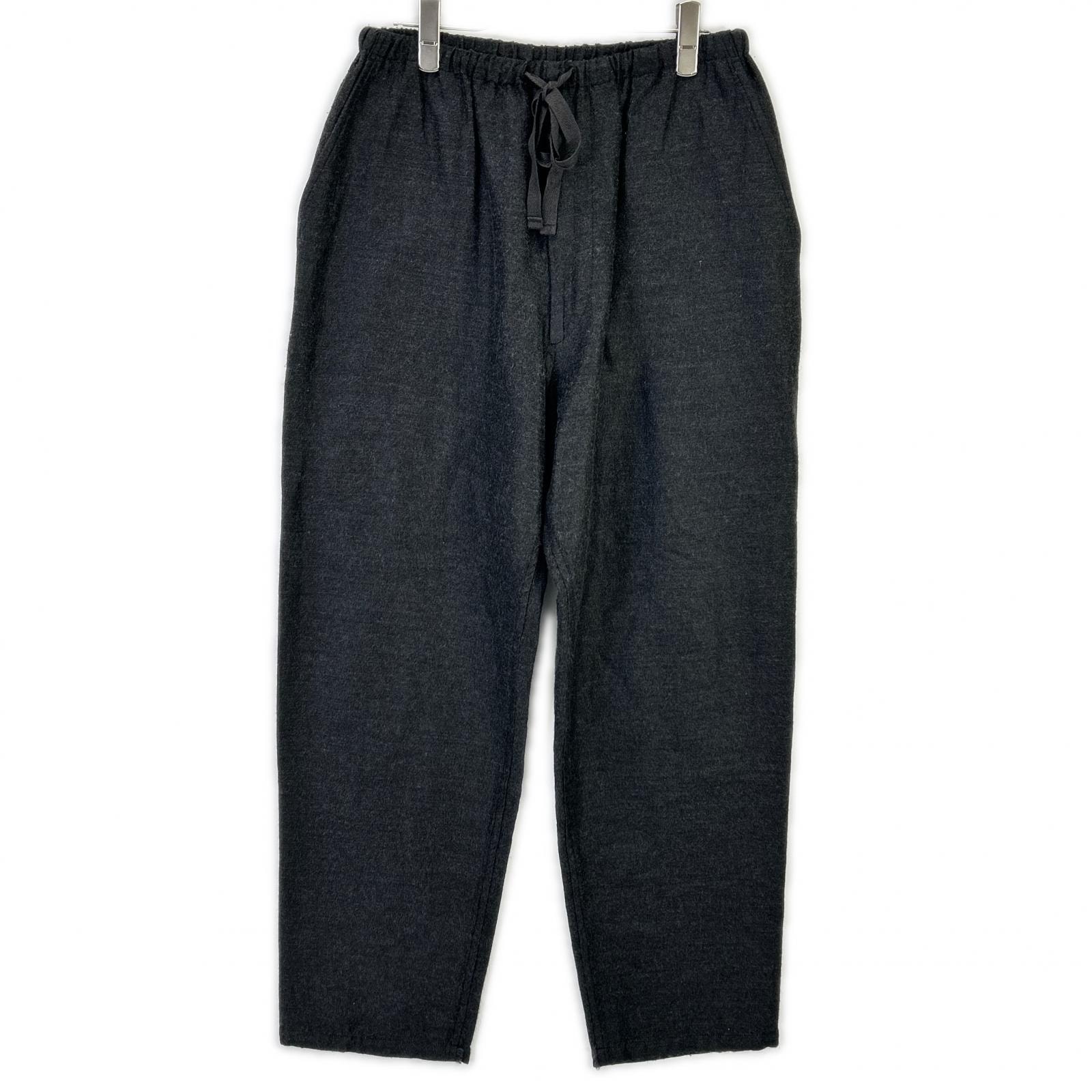 コモリ 21AW U03-03002 グレー ウールシルク ドローストリングパンツ 2