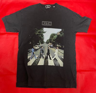 Kith x The Beatles Abbey Road Vintage Tee "Black"