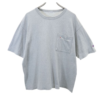Champion チャンピオン 半袖 Tシャツ グレー ポケT