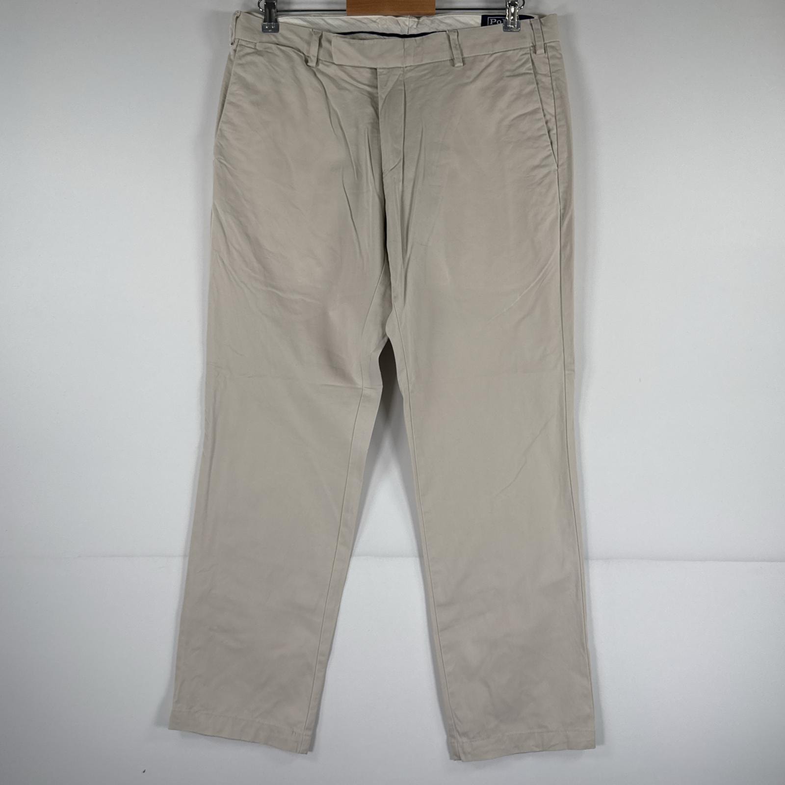 古着 ポロバイラルフローレン Polo by Ralph Lauren チノパンツ チノパン ワンポイント スラックス w34 L30  ベージュ メンズ