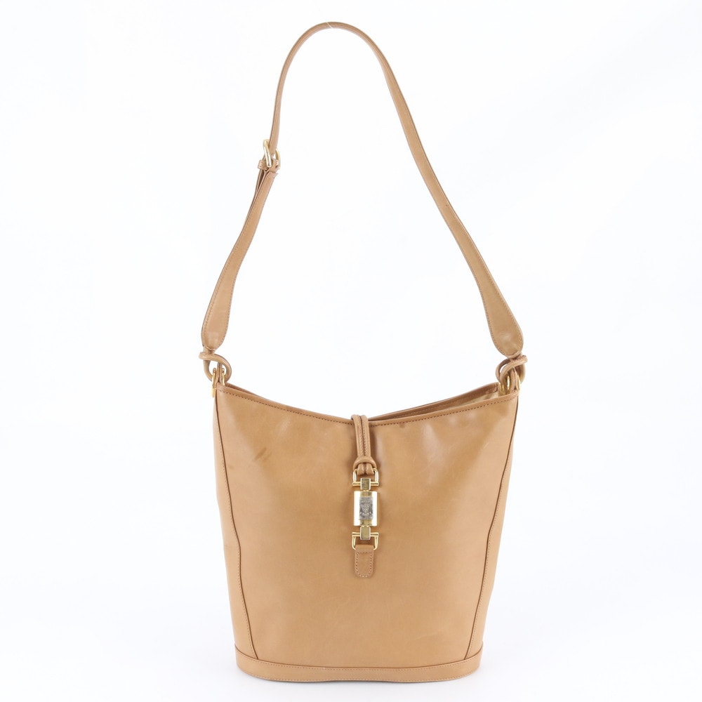 グッチ オールドグッチジャッキーショルダーバッグ レザー