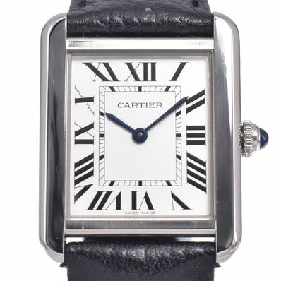カルティエ CARTIER WSTA0030 タンクソロ SM シルバー クォーツ レディース 美品 保証書付き 腕時計 J#150530