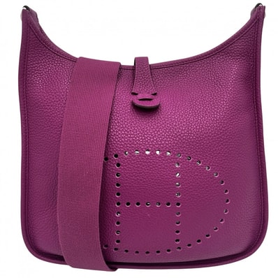 HERMES エルメス ショルダーバッグ エブリン1PM Hロゴ 肩掛け 斜め掛け □JO刻印 トリヨン ピンクパープル シルバー金具 レディース 2011年【中古品】