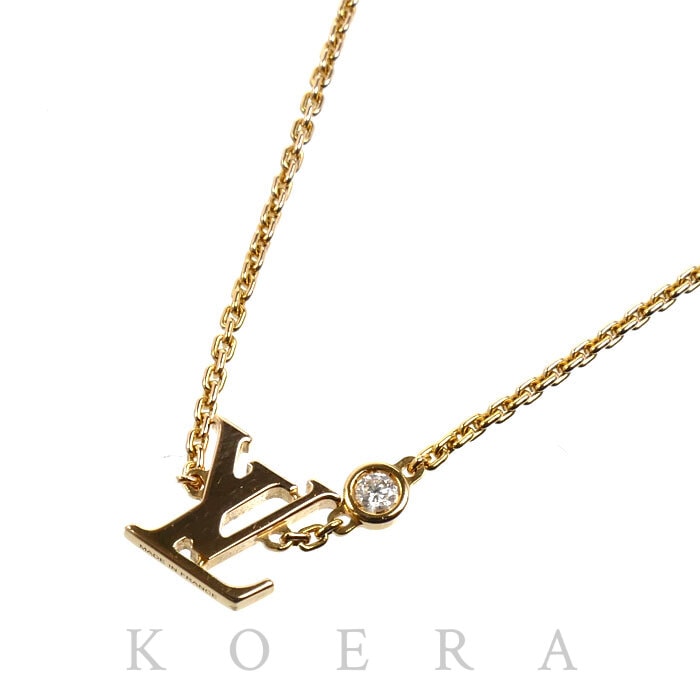 LOUIS VUITTON ルイ・ヴィトン K18YG イエローゴールド パンダンティフ イディール ブロッサム ネックレス Q93626 ダイヤモンド 4.1g 38/40cm レディース【中古】
