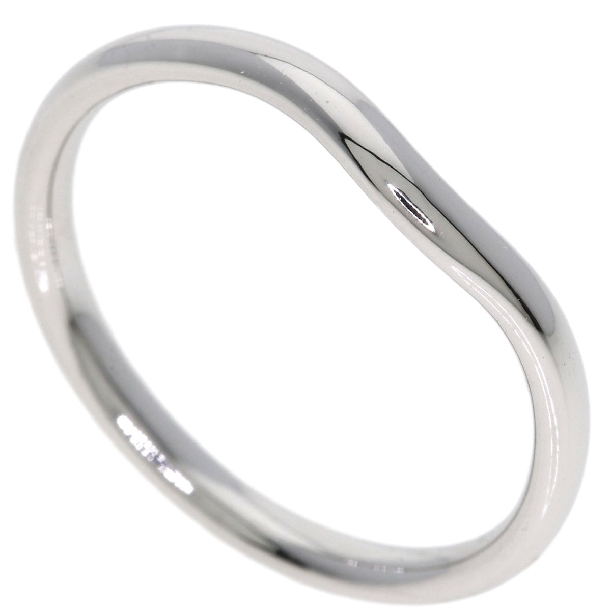 TIFFANY&Co. ティファニー カーブドバンド リング・指輪 PT950 レディース [中古]