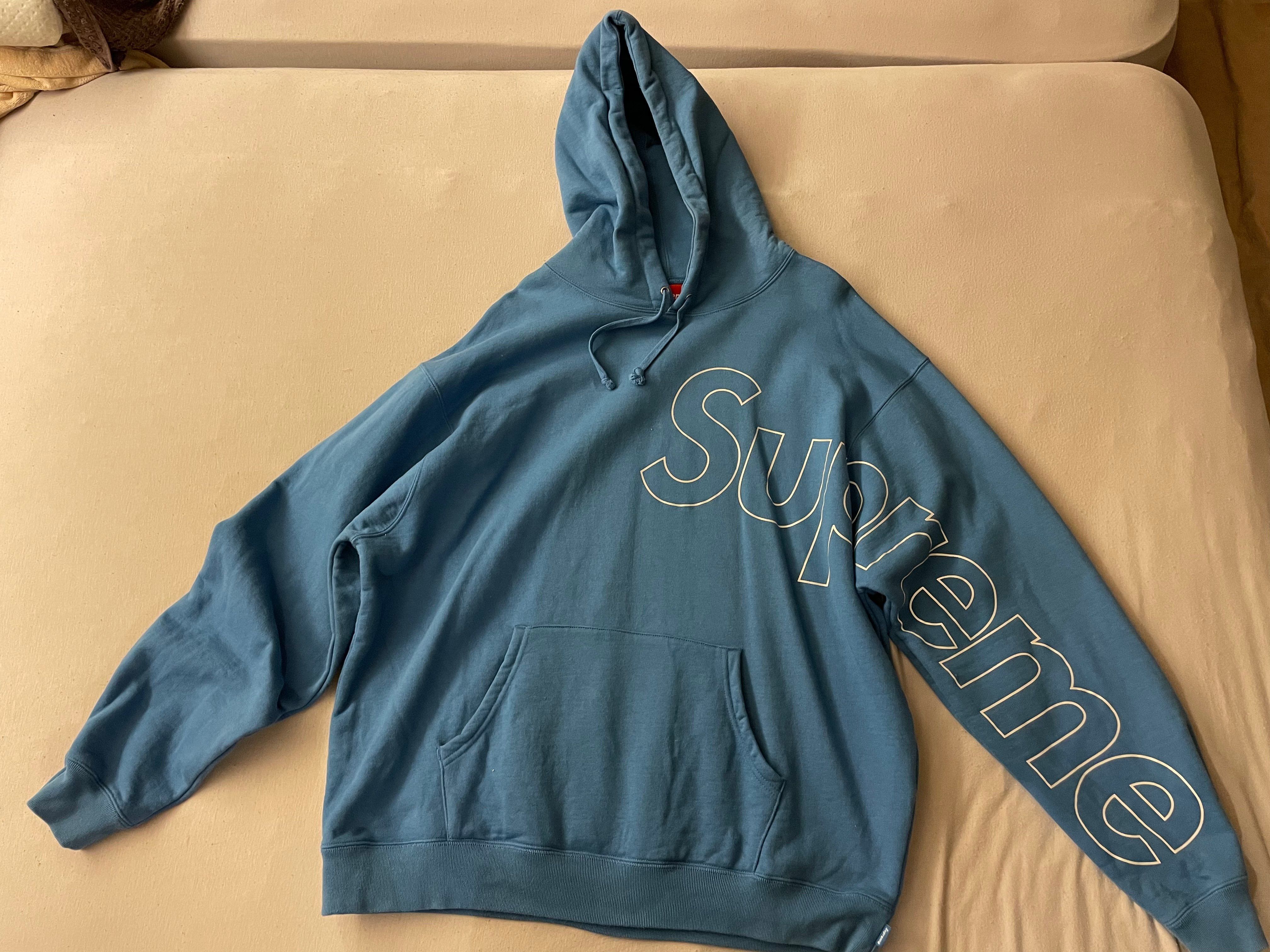 Supreme Reflective Hooded Sweatshirt "Pale Royal"