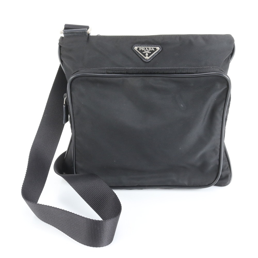 ■美品 プラダ テスート ナイロントライアングルロゴショルダーバッグ