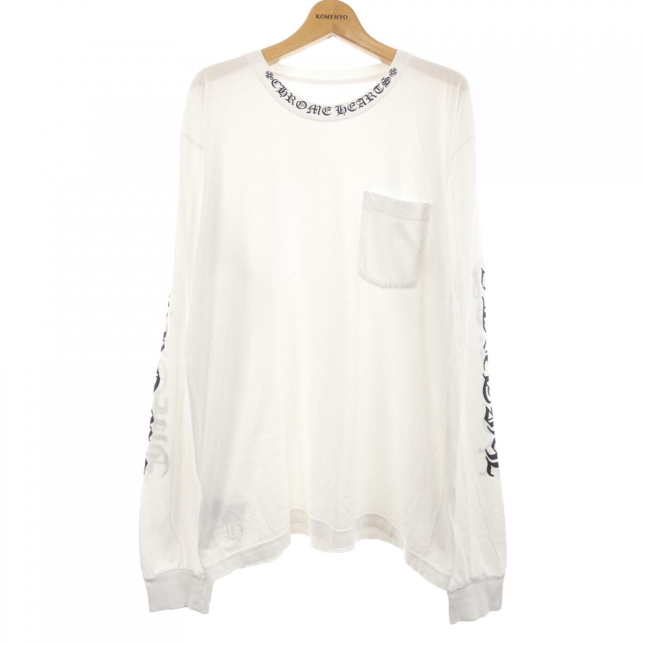 Chrome Hearts Neck Logo Pocket L/S Tee "White"