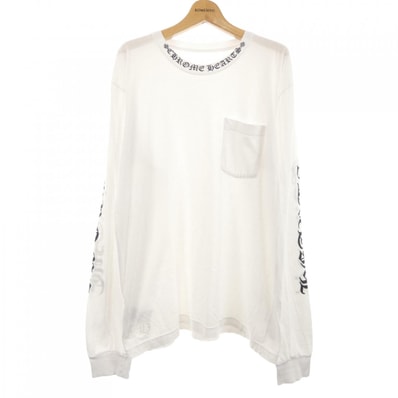 Chrome Hearts Neck Logo Pocket L/S Tee "White"
