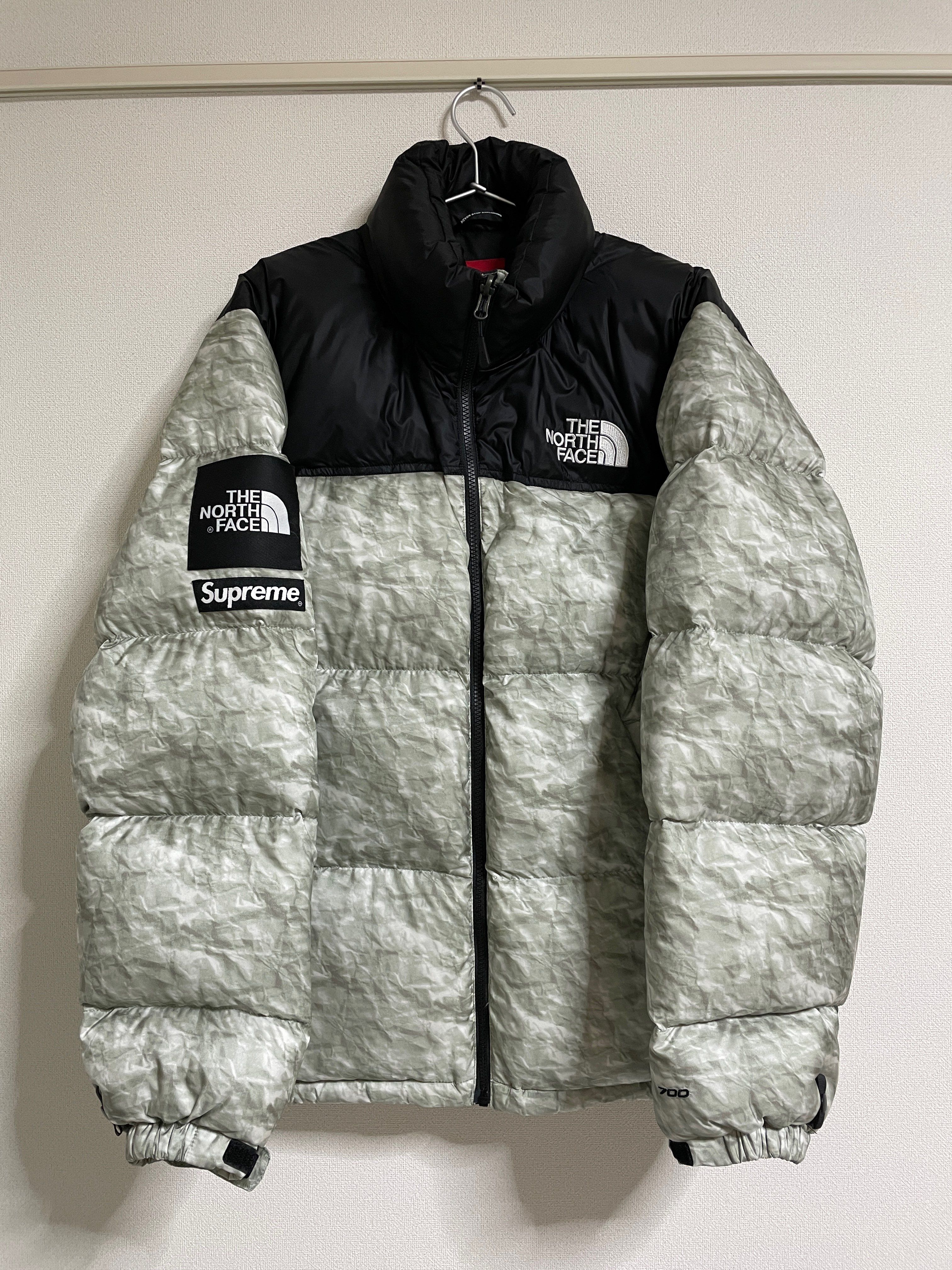 Supreme x The North Face Nuptse Jacket "White Paper Print"
