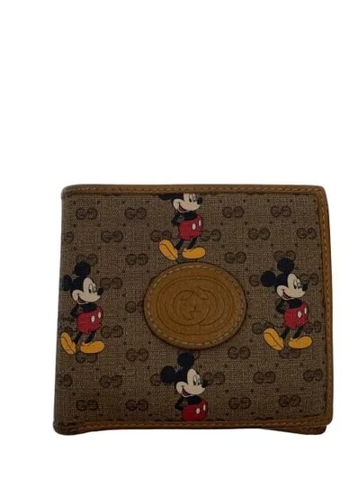 GUCCI x Disney GG Supreme Mickey Mouse Mini Wallet "Beige"
