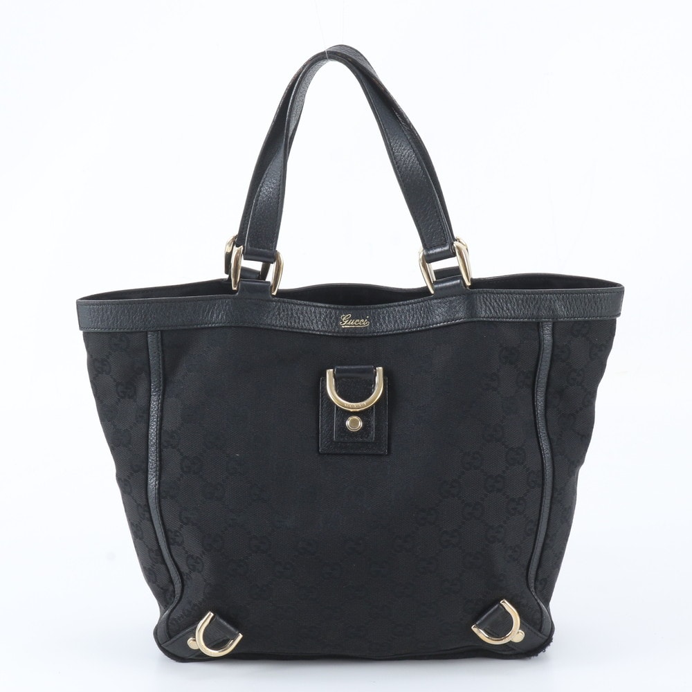 ■美品 グッチ GGキャンバスアビー 130739 トート バッグ
