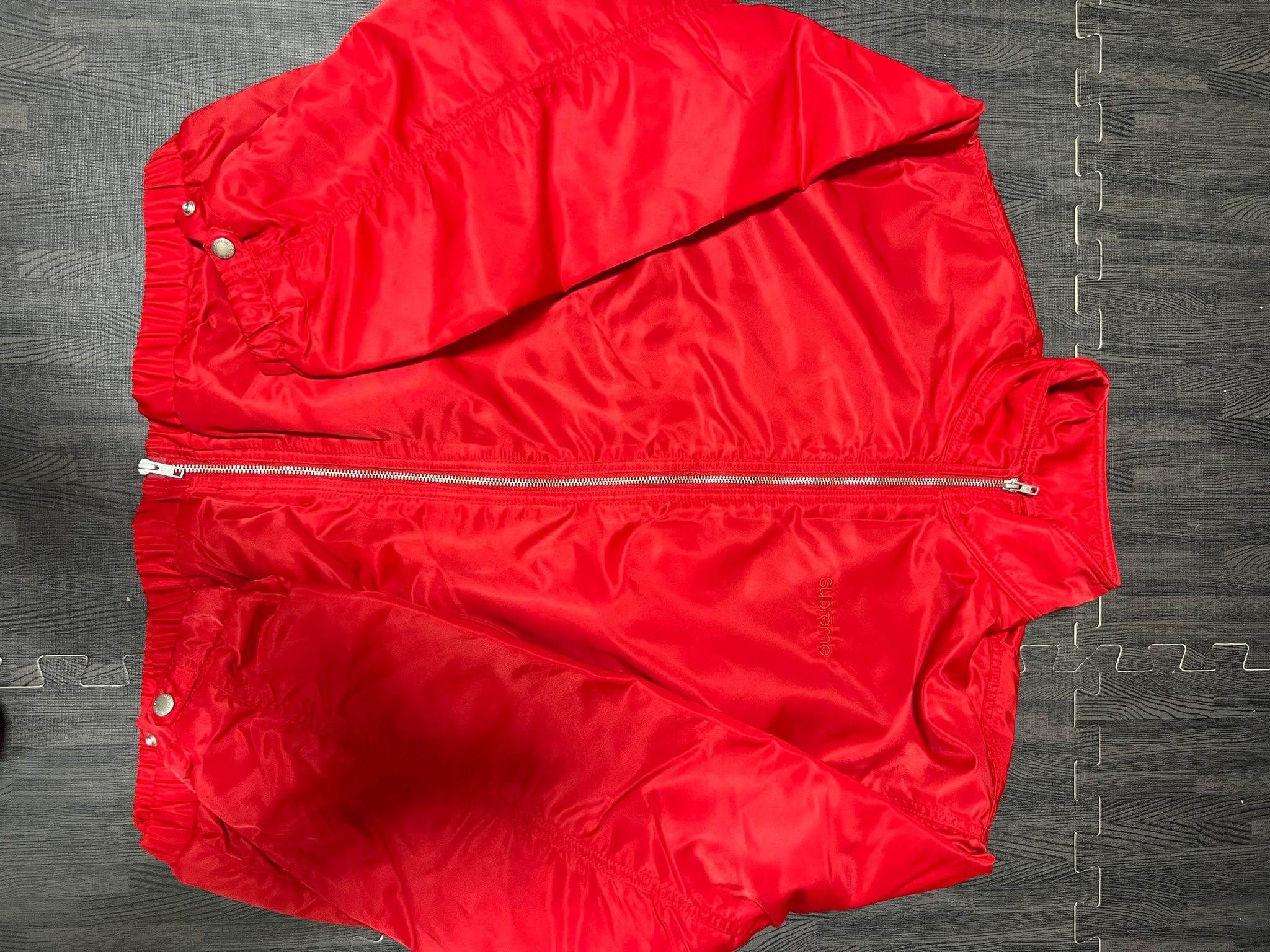 Supreme Stand Collar Lined Nylon Jacket "Red"