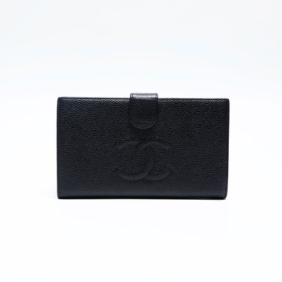 シャネル CHANEL 9番台 キャビアスキン ココマーク 2004-2005 長財布【中古】