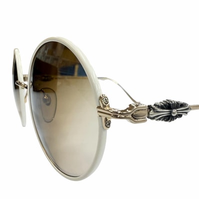 Chrome Hearts OVARYEASY Sunglasses "White/Gold"