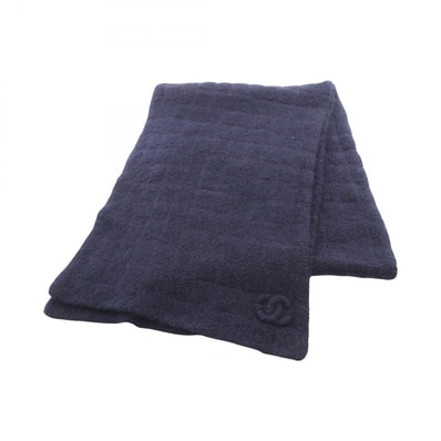 シャネル CHANEL ココマーク マフラー 衣料品 シルク カシミヤ レディース ネイビー系 【中古】