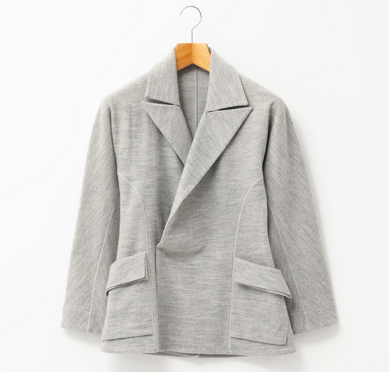 Yohji Yamamoto +NOIR ヨウジヤマモト プリュス ノアール ジャケット サイズ2 ニットジャケット 動体裁断 INDUSTYLE TOKYO ブランド古着【中古】20230503/GP6501